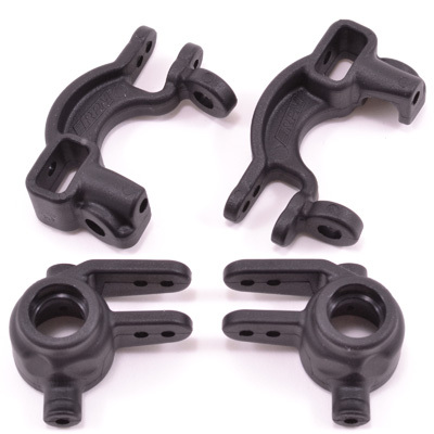 RPM Caster Blocks & Spindle Blocks - Black - Slash 4x4, Stampede