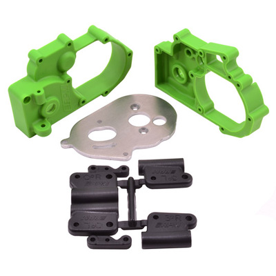 RPM Gearbox Housing & Rear Mounts - Green - Slash, Bandit, Rustl