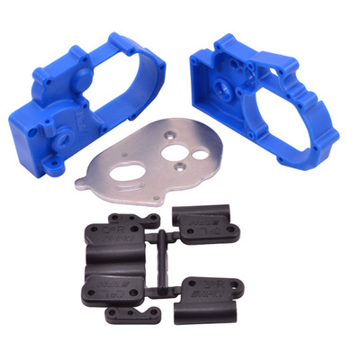 RPM Gearbox Housing & Rear Mounts - Blue - Slash, Bandit, Rustle