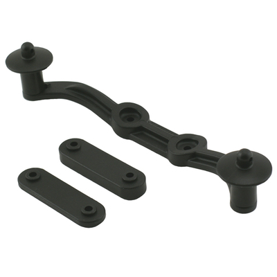 RPM Adjustable Height Body Mounts - Black - Slash 4x4, Stampede