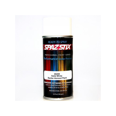 SPAZSTIX SOLID WHITE / GLOW BACKER AEROSOL PAINT 3.5OZ - SZXA00209