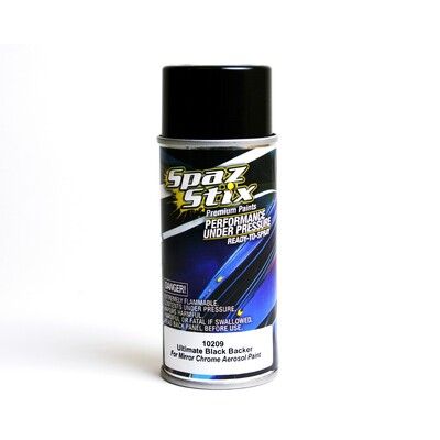 SPAZSTIX ULTIMATE BLACK BACKER FOR MIRROR CHROME! AEROSOL PAINT 3.5OZ - SZXA10209