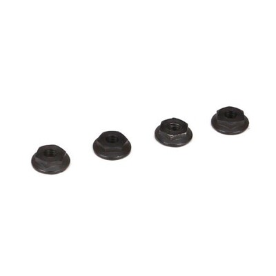 TLR 4mm Low Profile Serrated Nuts (4)