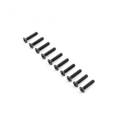 TLR Flat Head Screws, M5x25mm (10)