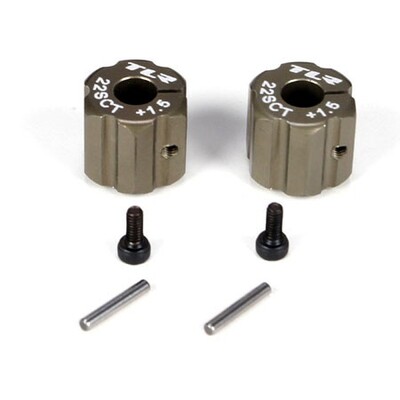 TLR Rear Hex, +1.5mm Width, Aluminium