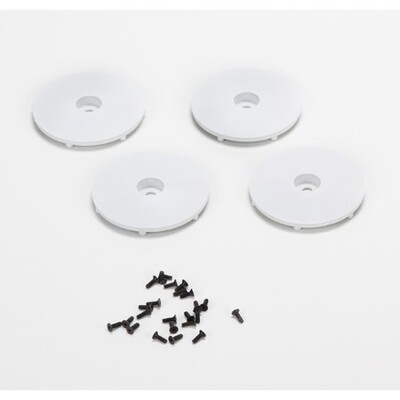 TLR Wheel Disk, White w/ Screws (4)