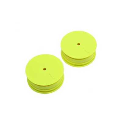 TLR Front Wheel, Stiffezel, 12mm Hex, Yellow, 2pcs, 22 5.0 SR