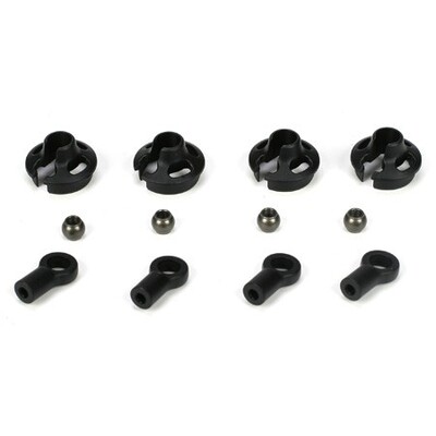 TLR Shock End Set w/ Spring Cups, 12mm Shock