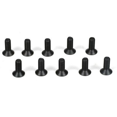 TLR Flathead Screws, M3x8mm (10)