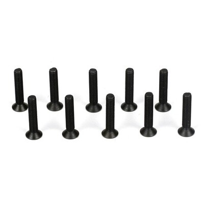 TLR Flathead Screws, M3x16mm (10)