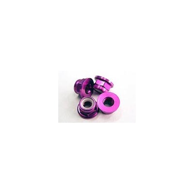 Team Magic 5mm Alum. Flanged Lock Nut (4) Purple
