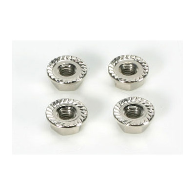 4mm Special Wheel Lock Nut (4) Silver