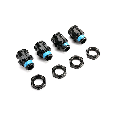 Alum. Splined Wheel Hubs and Nuts +10mm