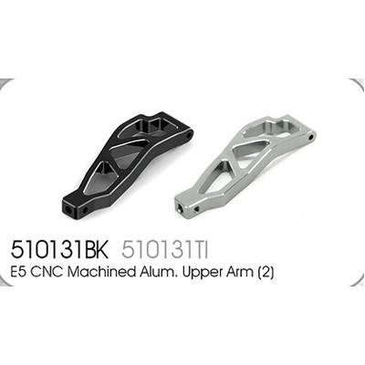 E5 CNC alloy upper arm black (2)