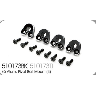 Alum. Pivot Ball Mount (4) black opt. E5