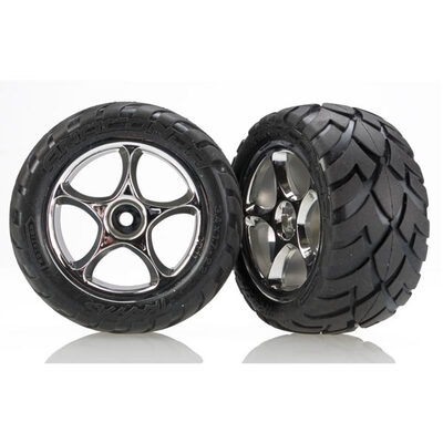 Traxxas Anaconda Tires w/ Tracer 2.2" Chrome Wheels (Assembled)