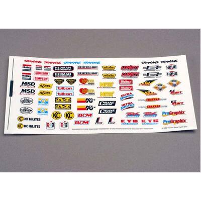 Traxxas Racing Sponsors Decal Sheet