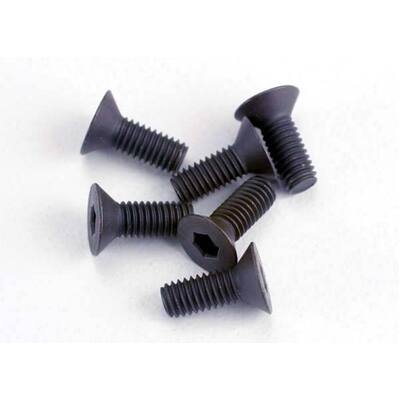 Traxxas Screws, 3x8mm Countersunk Machine (6) (Hex Drive)