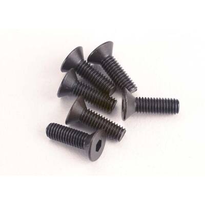 Traxxas Screws, 3x10mm Countersunk Machine (6) (Hex Drive)