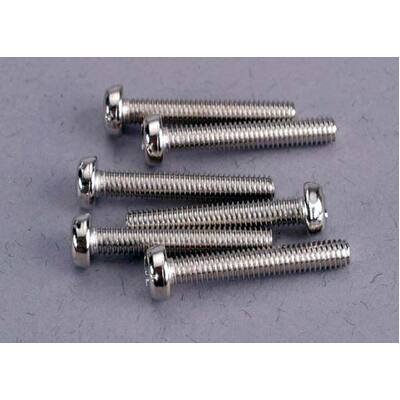 Traxxas Screws, 3x18mm Roundhead Machine (6)