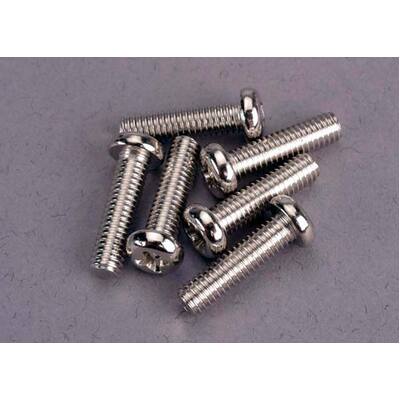 Traxxas Screws, 4x15mm Roundhead Machine (6)