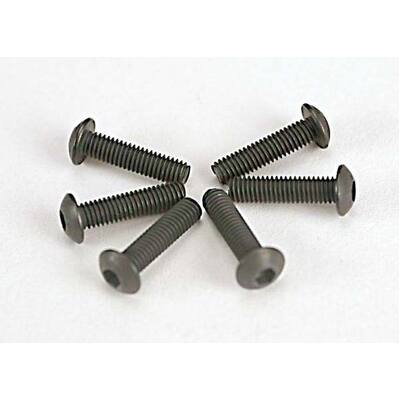 Traxxas Screws, 3x12mm Button-Head Machine (Hex Drive) (6)