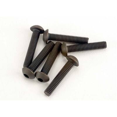 Traxxas Screws, 3x15mm Button-Head Machine (Hex Drive) (6)