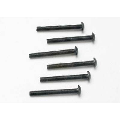 Traxxas Screws, 3x25mm Button-Head Machine (Hex Drive) (6)