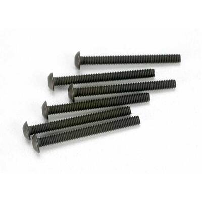 Traxxas Screws, 3x30mm Button-Head Machine (Hex Drive) (6)