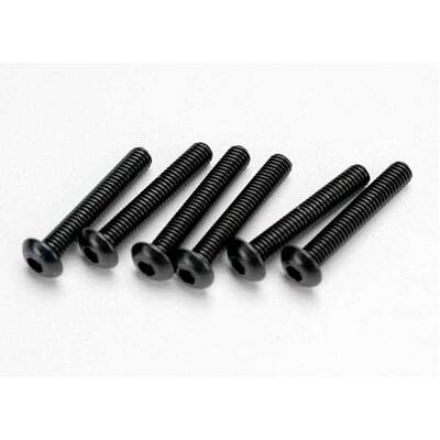 Traxxas Screws, 3x18mm Button-Head Machine (Hex Drive) (6)