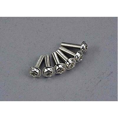 Traxxas Screws, 3x12mm Washerhead Machine (6)