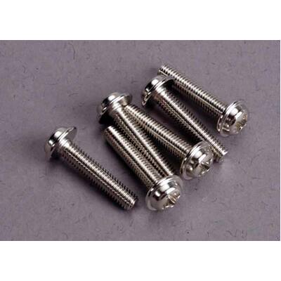 Traxxas Screws, 3x15mm Washerhead Machine (6)