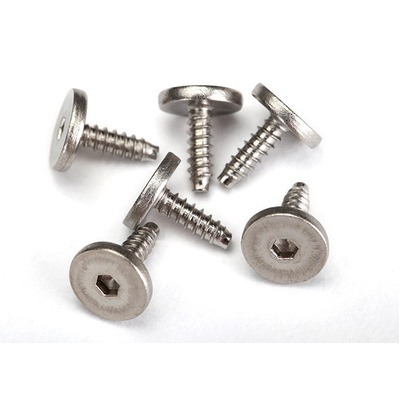 Screws, 2.6x8mm flat-head machine, self-tapping (hex drive) (6)