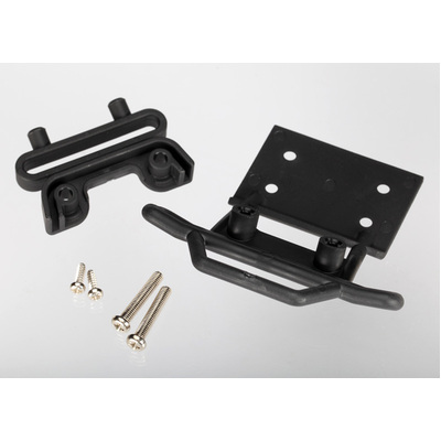 Traxxas Bumper, Front/ Bumper Mount, Front (Black)