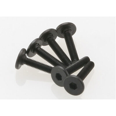 Traxxas Screws, 3x15mm Flat-Head Machine (Hex Drive) (6)