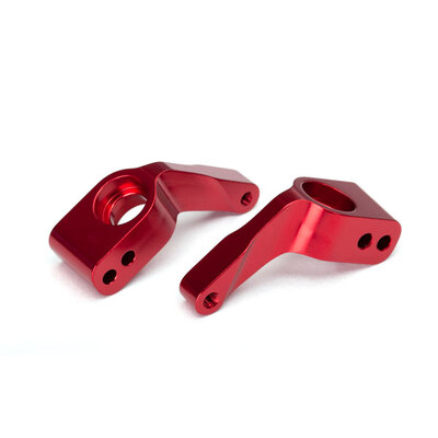 Traxxas Aluminium Stub Axle Carriers, Red-Anodized