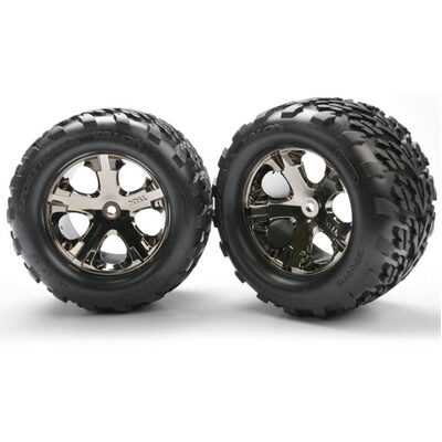 Traxxas Talon Tires, All-Star Black Chrome Wheels, Foam Inserts
