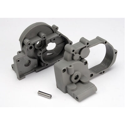 Traxxas Gearbox Halves (L&R) (Grey) w/ Idler Gear Shaft