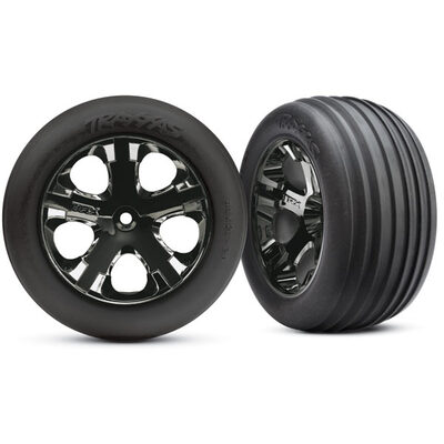 Traxxas Alias Ribbed Tires, All Star Black Chrome Wheels, Foam