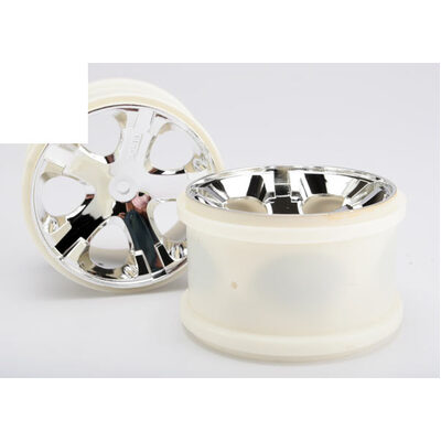 Traxxas All Star 2.8" Wheels (Chrome) (Electric Rear)
