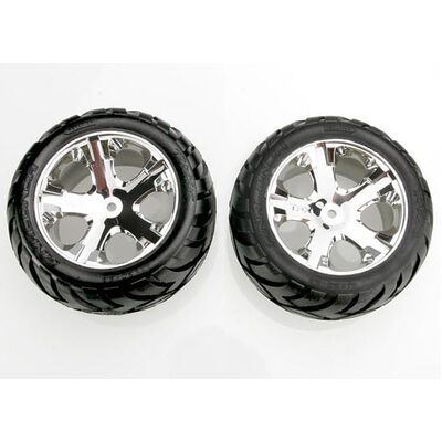 Traxxas Anaconda Tires, All Star Chrome Wheels, Foam Inserts (A