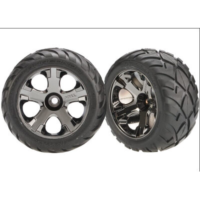 Traxxas Anaconda Tires w/ All-Star Black Chrome Wheels, Assembl
