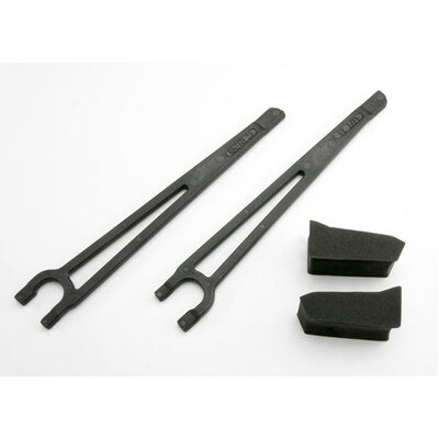 Traxxas Hold Downs, Battery, Left & Right (2)