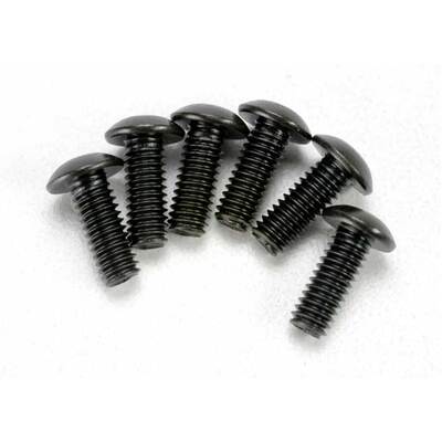 Traxxas Screws, 4x12mm Button-Head Machine (Hex Drive) (6)