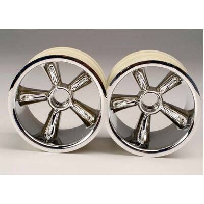 Traxxas TRX Pro-Star Chrome Wheels (Front) (2) (2.2")