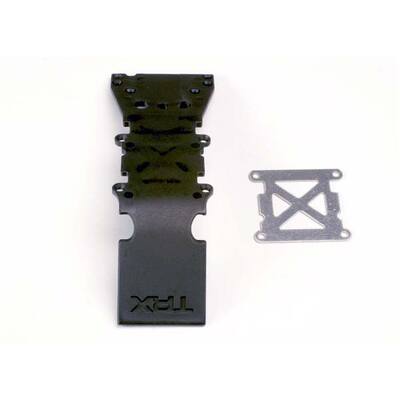 Traxxas Skidplate, Front Plastic (Black)/ Stainless Steel Plate