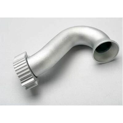 Traxxas Header, Exhaust (Tubular Aluminium, Silver-Anodized) (T