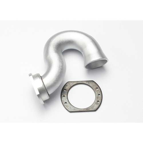 Traxxas Header, Exhaust (Tubular Aluminium, Silver-Anodized) (T