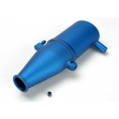 Traxxas Tuned Pipe, Aluminium, Blue-Anodized (Dual Chamber w/ P