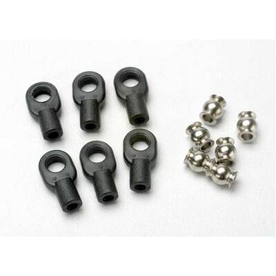Traxxas Rod Ends, Small, w/ Hollow Balls (6) (for Revo Steering